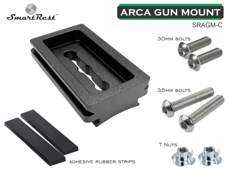 SmartRest ARCA GUN MOUNT (curved) plate for mounting on Tripod