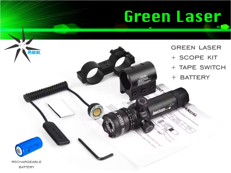 Green Laser + Scope Kit + Battery