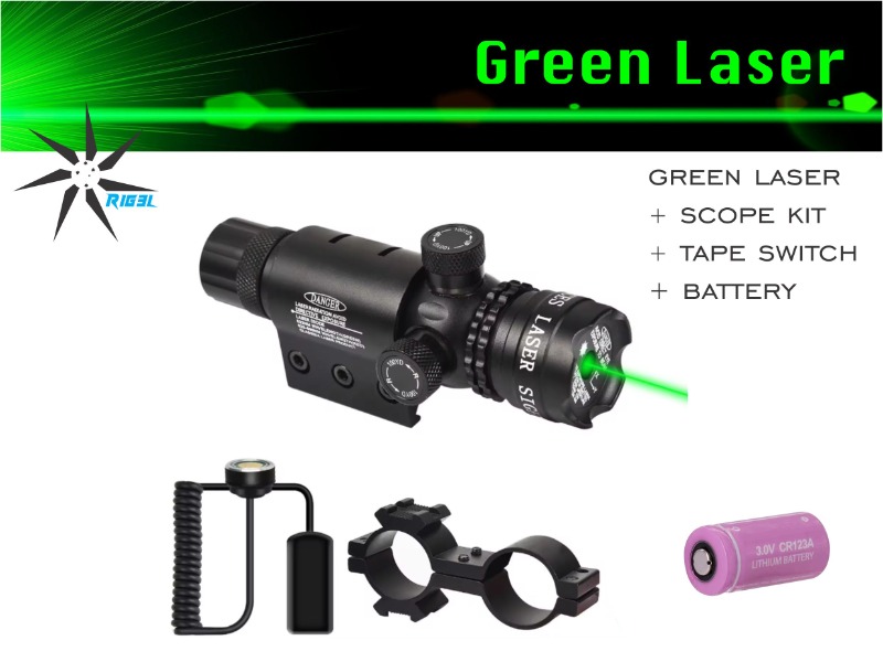 Green Laser + Scope Kit + Battery