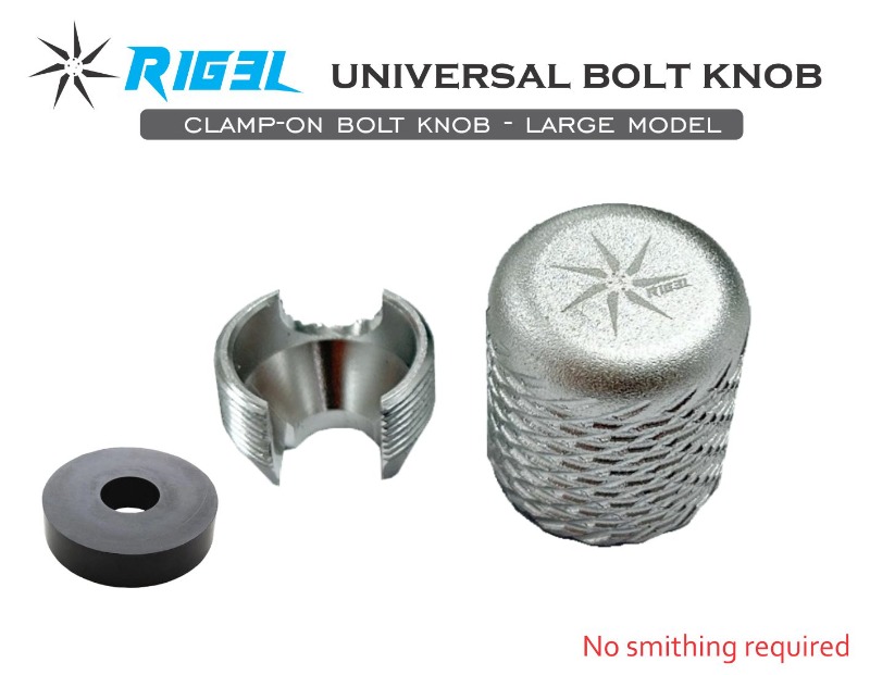 RIG3L Bolt Knob - Large Silver
