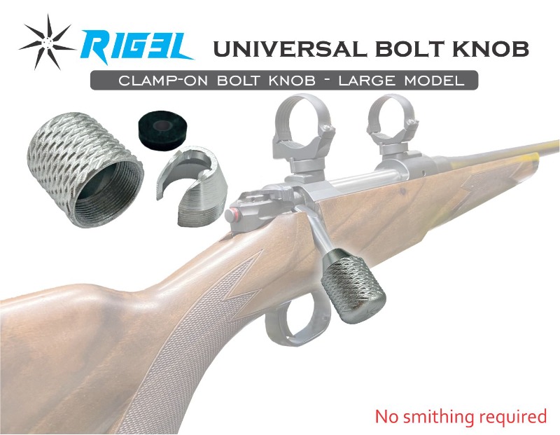 RIG3L Bolt Knob - Large Silver