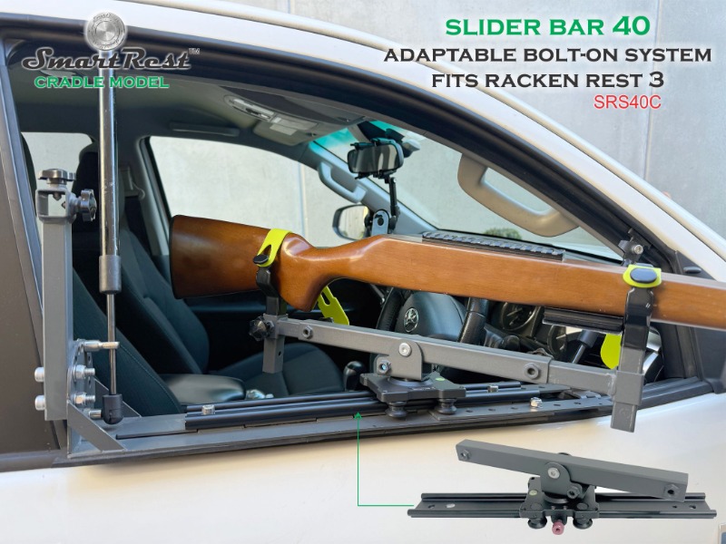 SmartRest Slider Bar - Bolt on 40cm with Cradle