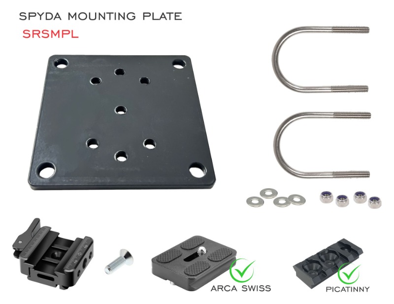 SpydaBot - Roll Bar Mounting Plate and U Bolt option 